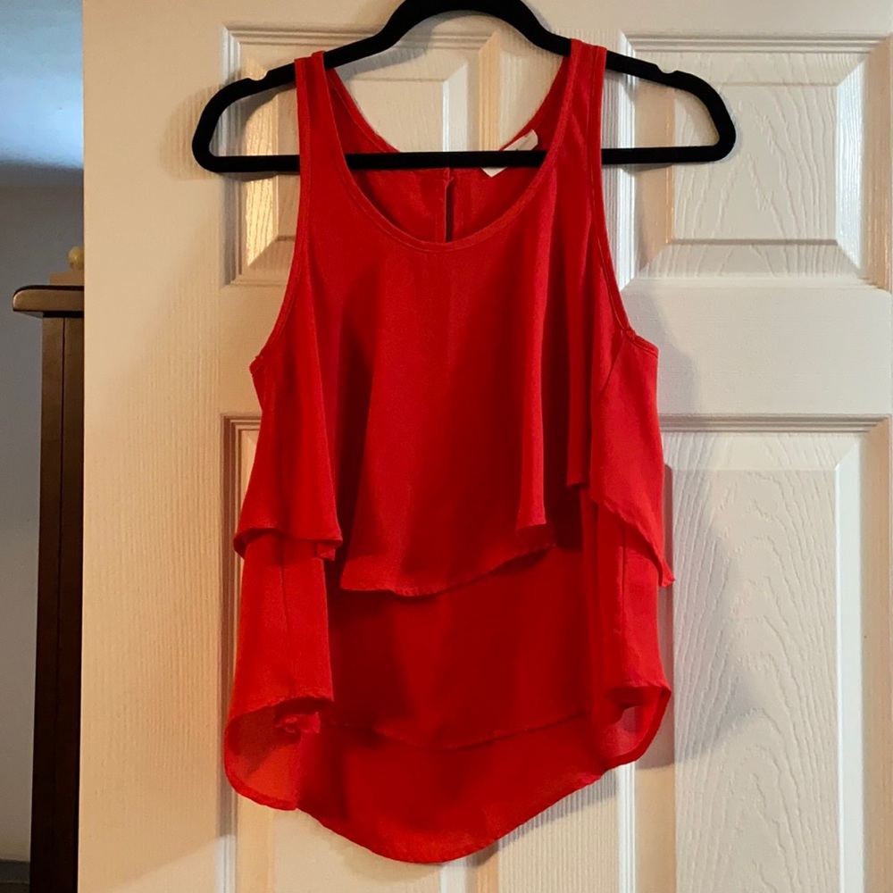Lush layered red tank top small